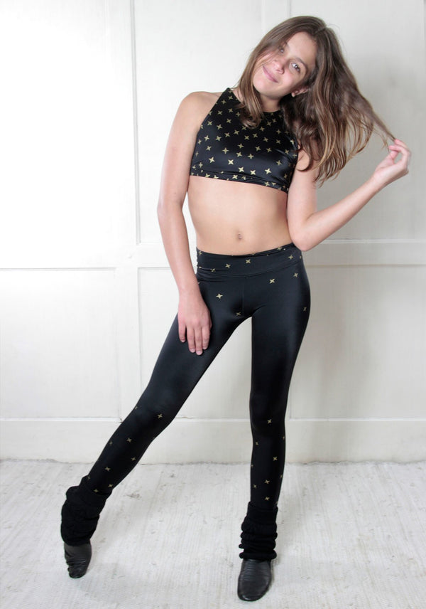 Legging Gold Star I BLACK4teens I FASHION TEENS ACTIVEWEAR